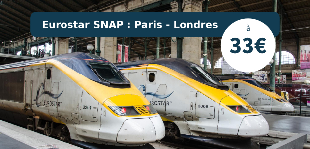 Train Eurostar Snap : Paris Londres à 33 euros