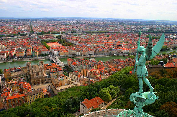 Lyon vue panoramique Fourviere
