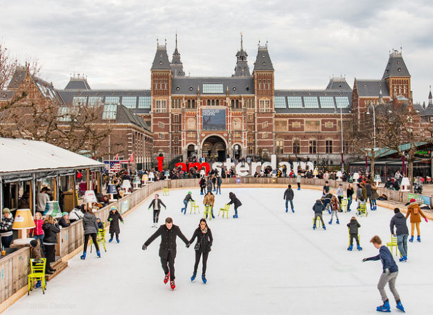 Patinage sur glace à Amsterdam 