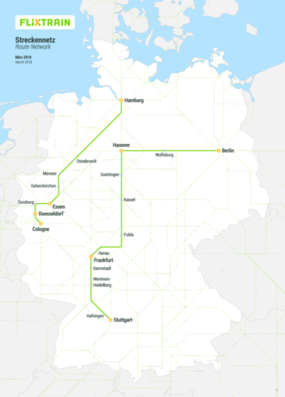 Carte réseau lignes train FlixBus