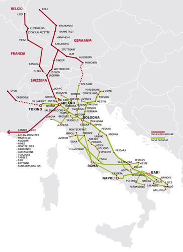 Marinobus - Bus line map, destinations, cities served in Italy